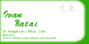 ivan matai business card