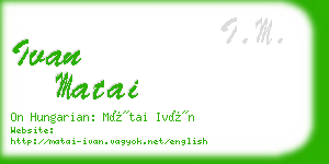 ivan matai business card